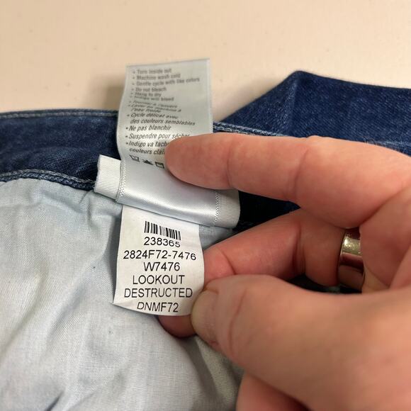 Paige Margot Ankle Lookout Destructed Jeans Womens 31 - Picture 7 of 16